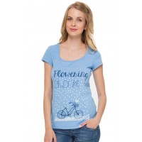Футболка для кормящих I Love Mum "Бит", цвет голубой