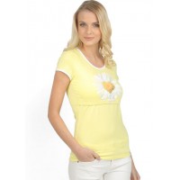 Футболка для кормящих I Love Mum ФХ03, цвет лимонный