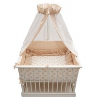Бампер для детской кроватки Jollein 328х30 см "Горох"