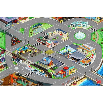 Игровой коврик 120x80 см "Автодорога" LeToyVan
