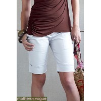 Шорты для беременных Mothers en Vogue Boardwalk Белые