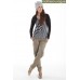 Топ для кормления Mothers en Vogue Slouchy Pleated LS полосатый принт