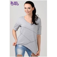 Футболка для кормящих Proud Mom "Радуга", цвет серый меланж