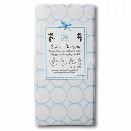 Пеленка детская тонкая SwaddleDesigns Маркизет Blue Mod on WH