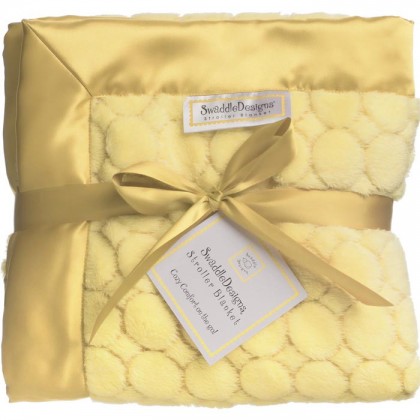 Детский плед SwaddleDesigns Stroller Blanket Yellow Puff Circle