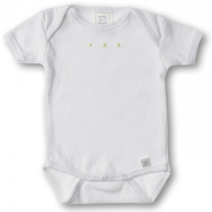 Боди с коротким рукавом 0-3 мес. White w/KW Dots