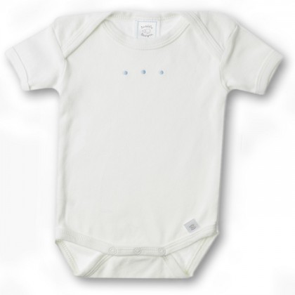 Боди с коротким рукавом 6-12 мес. Lt Blue w/PB Dots