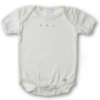 Боди с коротким рукавом 0-3 мес Organic Ivory w/PB Dots