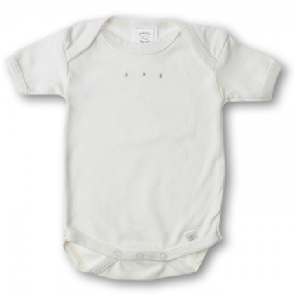 Боди с коротким рукавом 0-3 мес Organic Ivory w/PP Dots