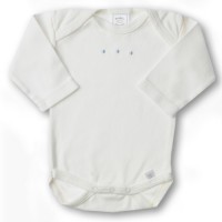 Боди с длинным рукавом 6-12 мес.Organic Ivory w/PB Dots