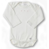 Боди с длинным рукавом 6-12 мес.Organic Ivory w/PP Dots