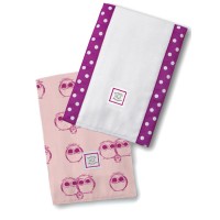 Полотенчики SwaddleDesign Baby Burpie Set Very Berry Owls
