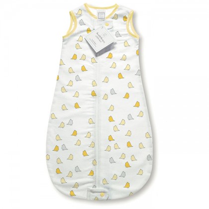 Фланелевый спальный мешок SwaddleDesigns zzZipMe Sack 3-6M Flannel Y Lt Chickies