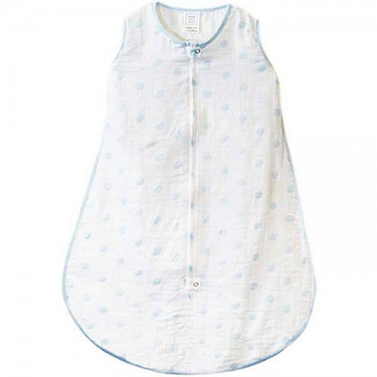 Спальный мешок SwaddleDesigns Muslin zzZipMe Sack - Blue Dots (3-6 мес)