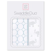 Набор пеленок SwaddleDesigns Swaddle Duo - PB Elephant & Chickies Mod Duo
