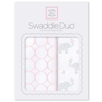 Набор пеленок SwaddleDesigns Swaddle Duo - PP Elephant & Chickies Mod Duo