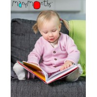 Кардиган из шерстяного трикотажа ManyMonths Нежно-розовый