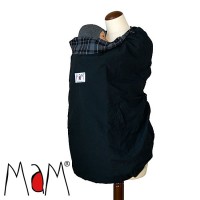 Всесезонная накидка для слингоношения МаМ с шапочкой для малыша "4 season Babywearing Cover", цвет черный